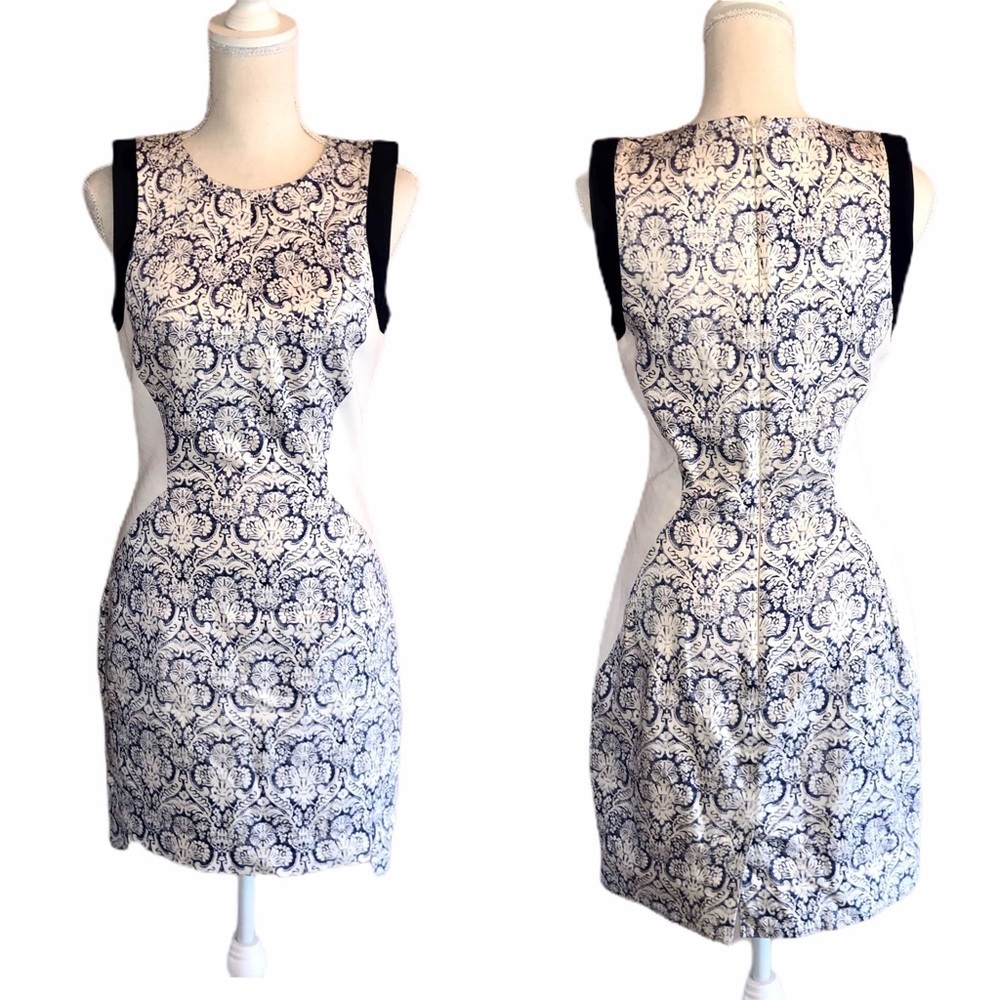 G.I.N by Anthropologie Blue &white paisley dress
